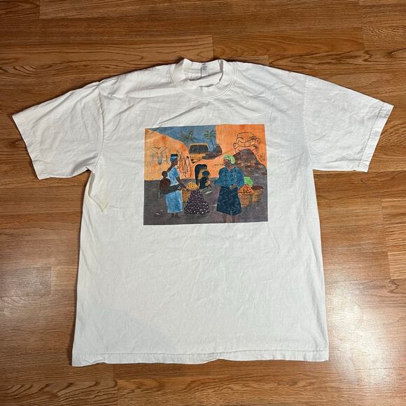 Denim Tears x Skepta WhiteT Shirt Mens Sz L Preowned *SAMPLE* - Picture 1 of 5